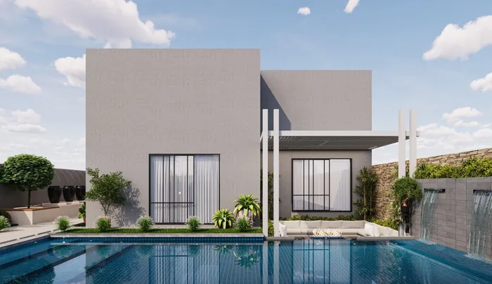 Contemporary villa with a private pool